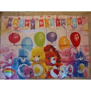 Care Bear Happy Birthday Photo Backdrop Banner